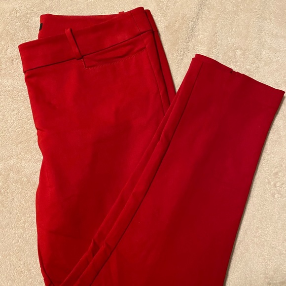 Loft red ankle length dress pants - Picture 2 of 2